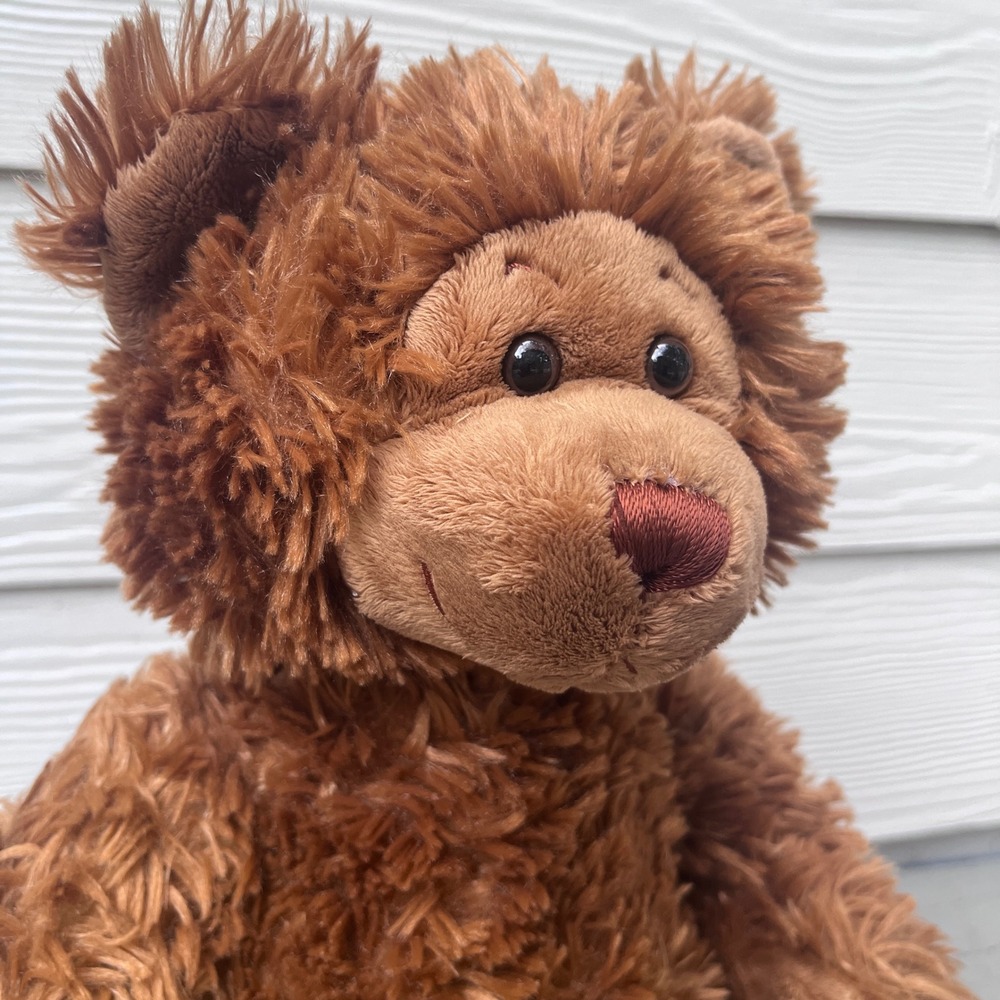Build-A-Bear Plush Bear Unisex 16in Brown Excellent Shaggy Faux Fur Stuffed Toy